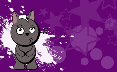 komik kawaii Meksika köpeği xoloitzcuintle karakter karikatür arka planı vektör biçiminde