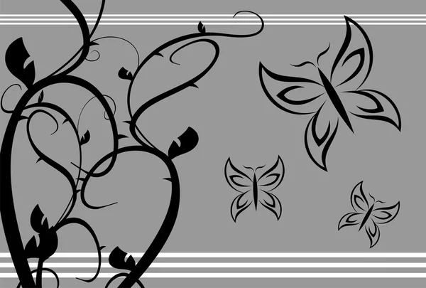 Butterfly tattoo background2 — Stockový vektor