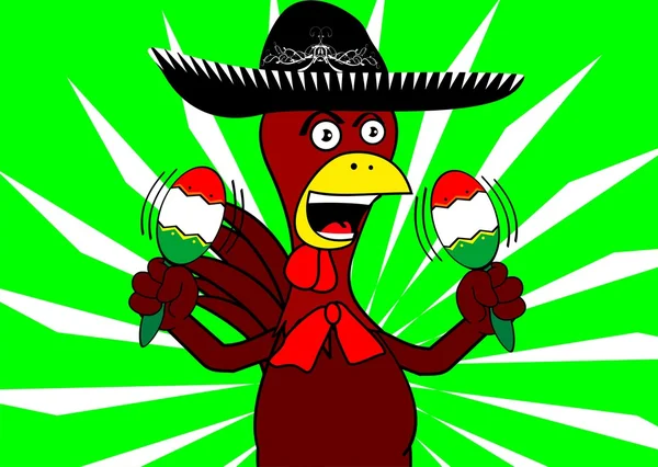 Pollo messicano mariachi sfondo3 — Vettoriale Stock