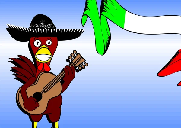 Kurczak po meksykańsku mariachi background1 — Wektor stockowy