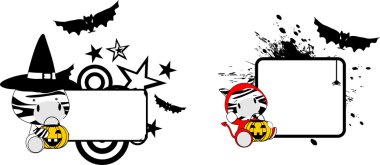 Cadılar Bayramı Kostüm zebra boşaltmak karikatür