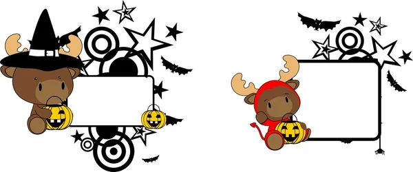 Cadılar Bayramı Kostüm Ren geyiği boşaltmak karikatür — Stok Vektör