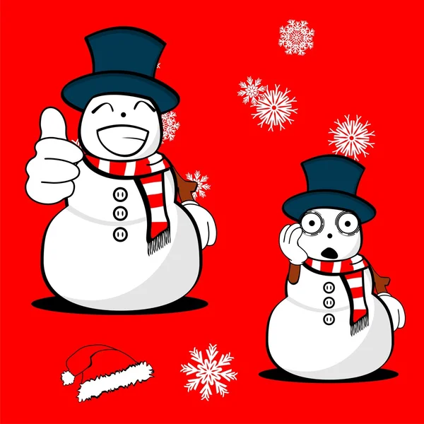 Kar adam karikatür xmas pack02 ayarla.