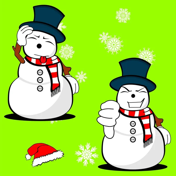 Kar adam karikatür xmas pack01 ayarla.