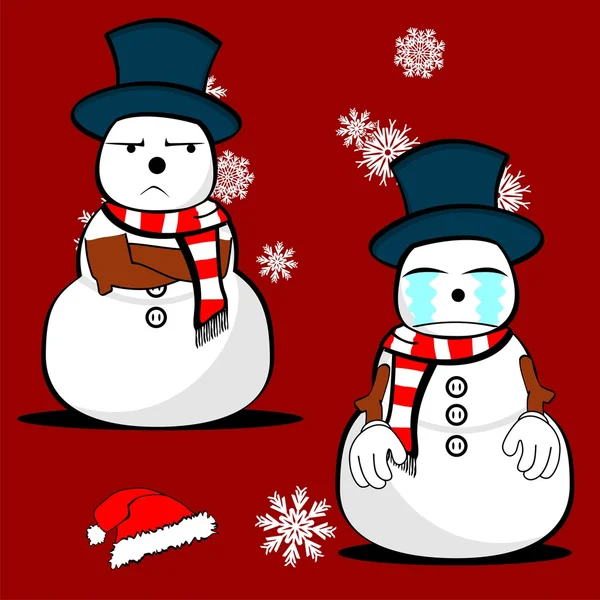 Kar adam karikatür xmas pack7 ayarla.