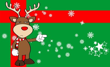 Xmas Ren geyiği ifade background03 çizgi film