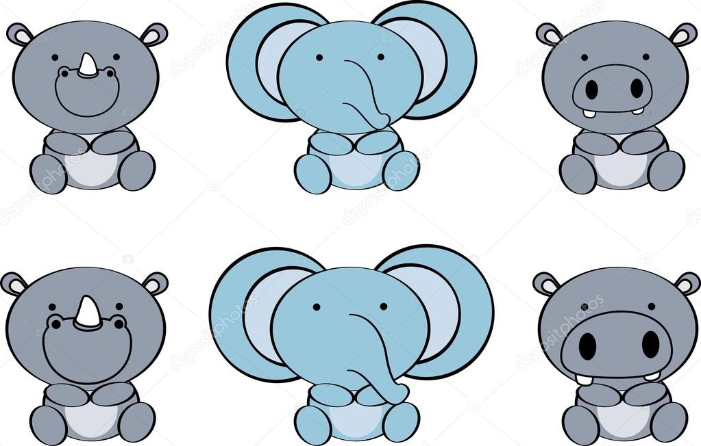 Cute Baby Animals Cartoon Set4 Vector Image By C Hayashix23 Vector Stock