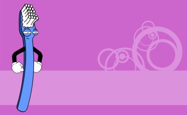 Kızgın diş fırçası komik karikatür arka plan