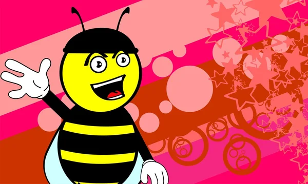 Bee cartoon background2 — Stock vektor