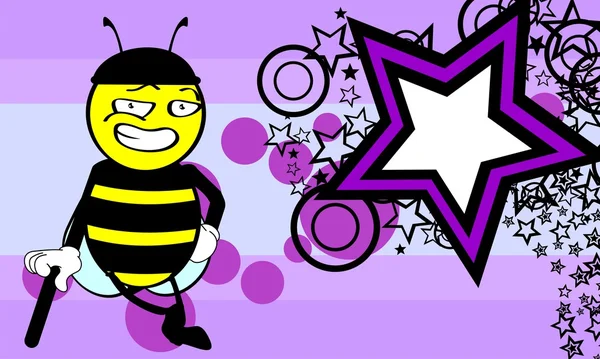 Bee fond de bande dessinée — Image vectorielle