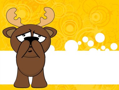 Ren geyiği çocuk çizgi film arka plan card6