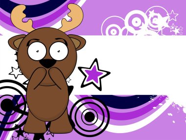 Ren geyiği çocuk çizgi film arka plan card1