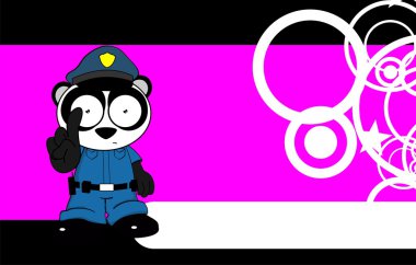 Ayı Panda polis çizgi film arka plan card8