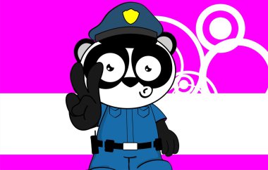 Ayı Panda polis çizgi film arka plan card1