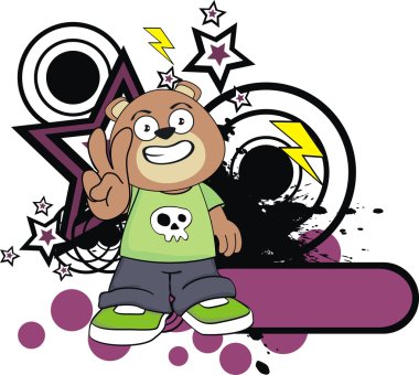 çocuk oyuncak ayı karikatür mutlu