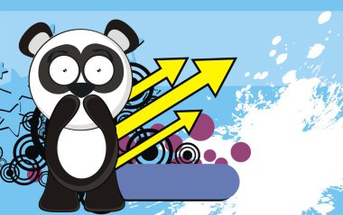 Komik ayı panda çizgi film ifade background5