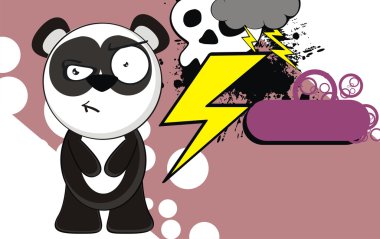 Komik ayı panda çizgi film ifade background2