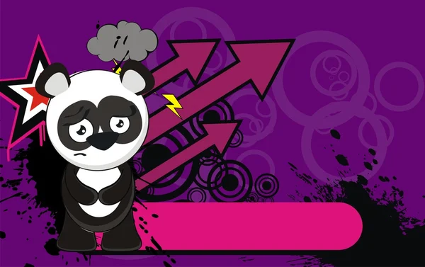 Engraçado panda urso desenho animado expressão background7 —  Vetores de Stock