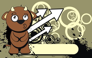 Boğa çocuk çizgi film arka plan