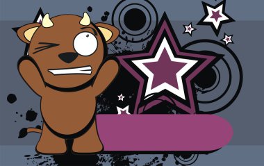 Boğa çocuk çizgi film arka plan