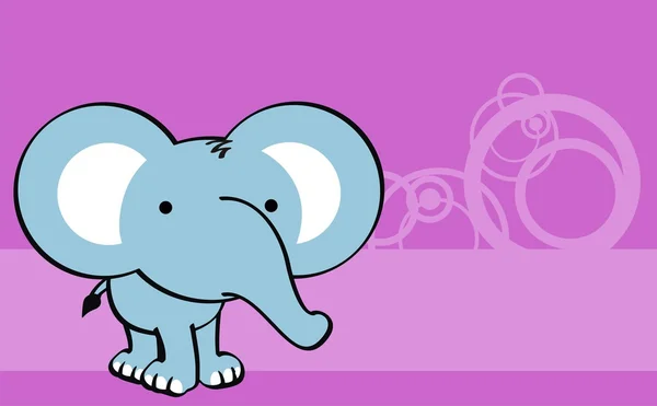 Lindo elefante de dibujos animados fondo — Vector de stock