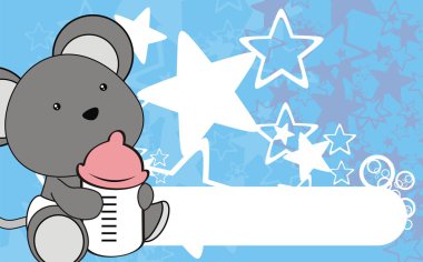 sevimli fare bebek çizgi film arka plan