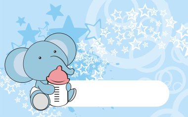 sevimli fil bebek çizgi film arka plan