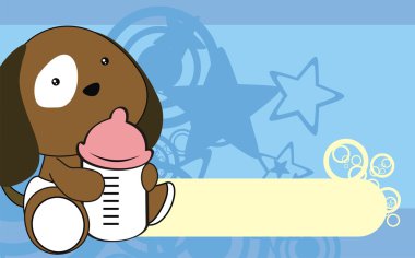 sevimli köpek bebek çizgi film arka plan