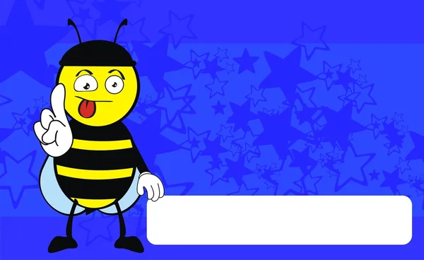 Bee cartoon expressie background6 — Stockvector