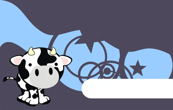 Cute cow cartoon background — Stock Vector