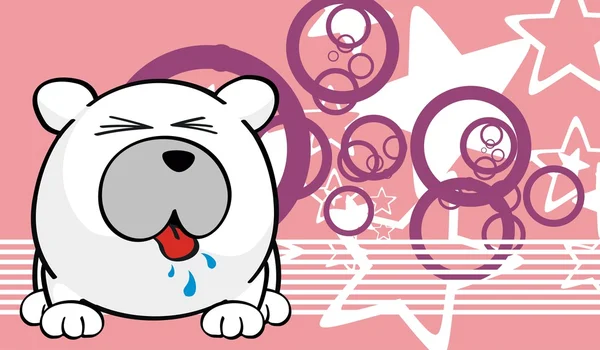 Χαριτωμένο μωρό πολική αρκούδα κινουμένων σχεδίων background3 — Διανυσματικό Αρχείο