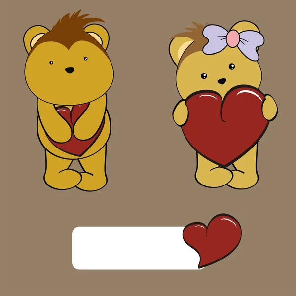 Sweet baby porcupine cartoon valentine set — стоковый вектор