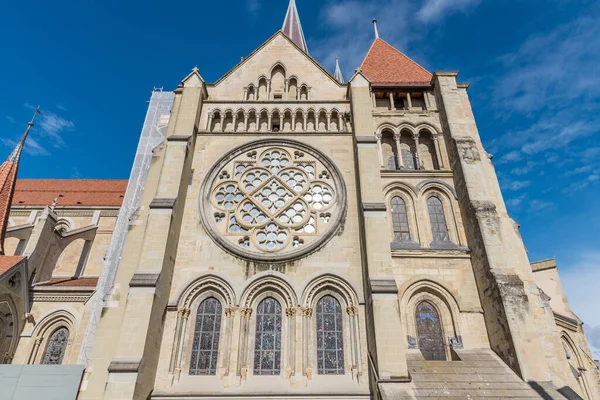 Cathedral Notre Dame Lausanne Outdoor Church Located City Lausanne Canton — Stock Photo, Image