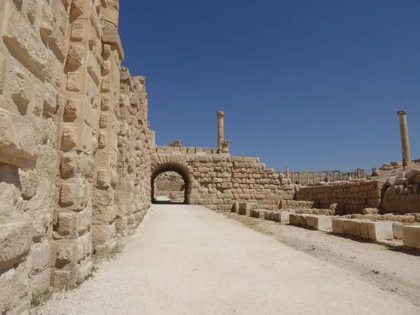 Ruiny starověkého Gerasa (Džeraš), Jordan — Stock fotografie