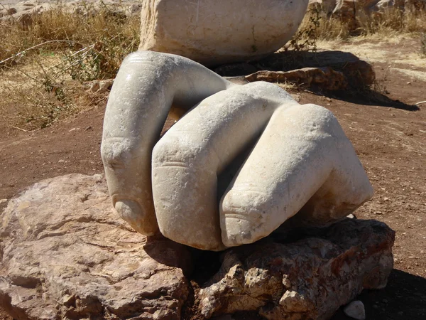 Amman, Jordan Yunan heykelinin kalıntıları