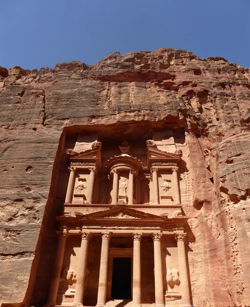 Le temple ou le trésor à Petra, Jordanie — Photo