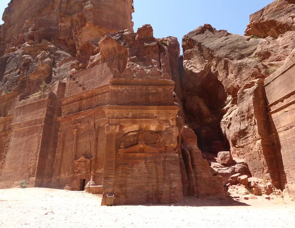 Kral mezarları Petra Jordan Orta Doğu — Stok fotoğraf