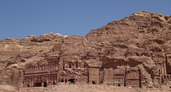 Királyi sírok Petra Jordan közel-keleten — Stock Fotó