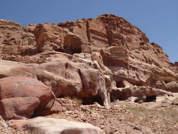 Tumbs in Petra, Jordan — Stock Photo, Image