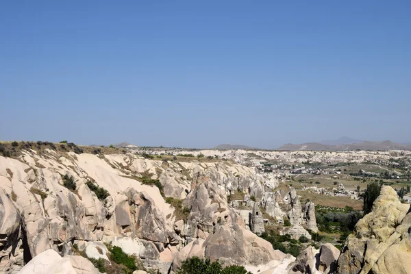 Peri bacaları Göreme Milli Parkı'nda, Kapadokya, Türkiye — Stok fotoğraf