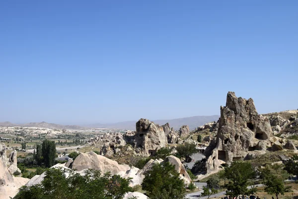 Chaminés de fadas em Goreme National Park, Capadócia, Turquia — Fotografia de Stock