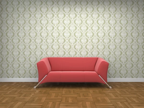 Red cloth sofa — Stock Photo, Image