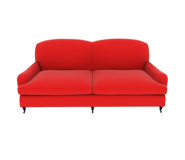 红色布艺沙发 — 图库照片