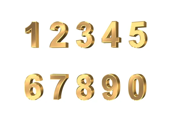 Metallic numbers — Stock Photo, Image