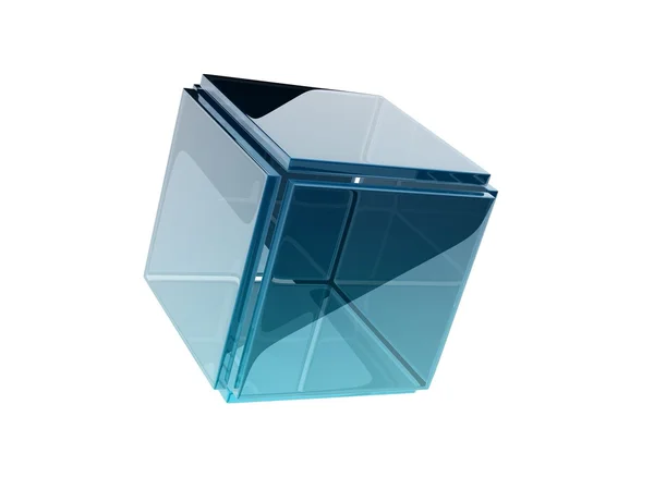 Glass cube — Stock Photo, Image