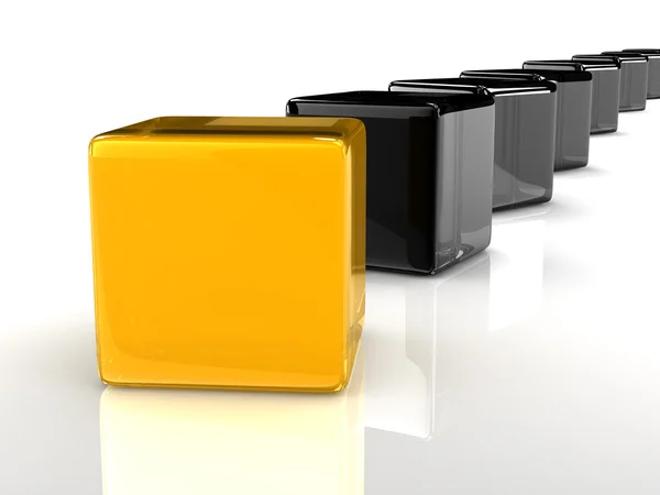 Желтый куб — стоковое фото