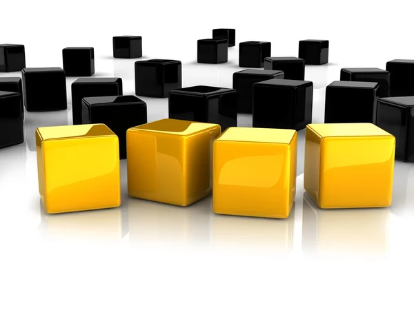 Yellow cubes — Stock Photo, Image