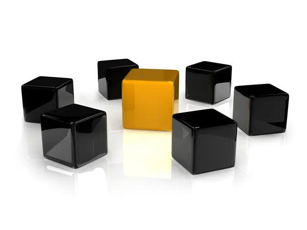 Yellow cube — Stock Photo, Image