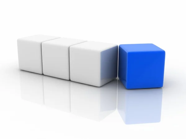 Blue cube — Stock Photo, Image