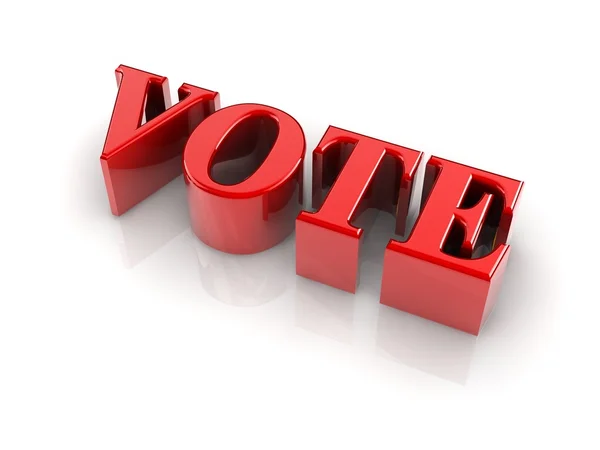 3D текст голосування — стокове фото